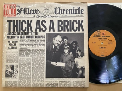 JETHRO TULL THICK AS A BRICK 1972 US 1ST PRESS NEWSPAPER COVER CLASSIC PROG ROCK - Image 1 of 4