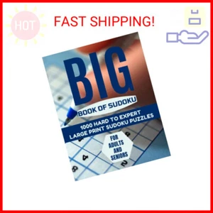 Big book of Sudoku - 1000 hard to expert large print sudoku puzzles for adults a - Picture 1 of 2