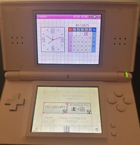 Nintendo DS Lite - Pink - Works - No Stylus - W/  5 Games & Charger - Picture 1 of 7