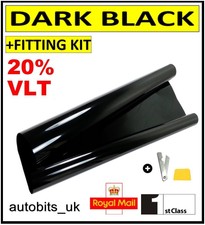 Car Window Tint Film Tinting Dark Black Smoke 20 76cm X 6m