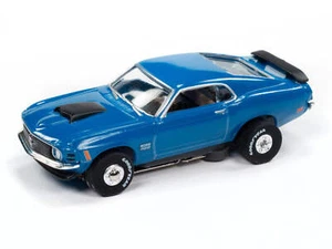 Auto World Thunderjet SC411-2B 1970 Ford Mustang Boss 429 (Blue) HO Scale Slot C - Picture 1 of 3