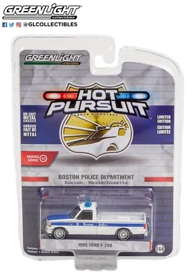 Greenlight 1/64th scale Boston, Massachusetts Police 1995 Ford F-250 Pickup - Image 1 of 2