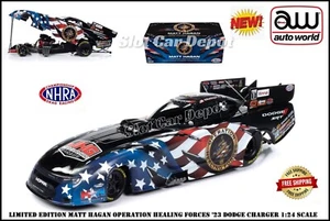 Auto World Dodge Charger SRT Hellcat NHRA divertido coche Matt Hagan Limited - Imagen 1 de 7