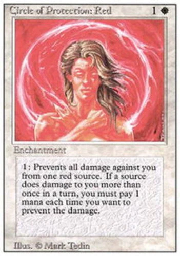 4x Circle of Protection: Red ~ Lightly Played 3rd Edition Revised MTG Magic x4 4 - Image 1 of 1