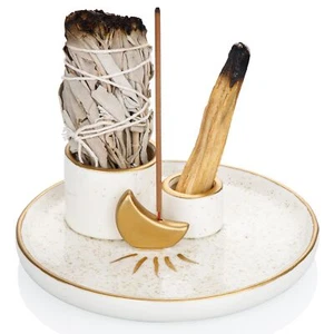 Multifunction Incense and Candle Holder for Burning Sage Palo Santo Incense S... - Picture 1 of 7