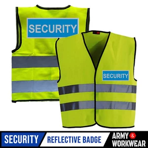 Yellow Reflective Badge Security Kids Yellow Hi Vis Vest Children Viz Waistcoat - Picture 1 of 5