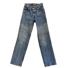 Vintage Levi's Orange Tab Blue Jeans Size 9 Slim Boy's Distressed USA Made Faded