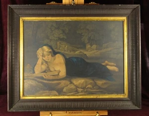 Chromolithographie auf Leinwand strukturierte Oberfläche, 1867, Correggio’s Magdalena - Bild 1 von 7