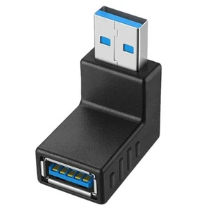 USB 3.0 Type A Angle 90 Degree Down Angle Extension Cable Male to Female Adapter - Picture 1 of 1