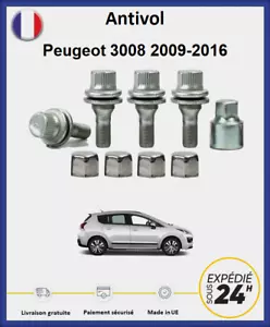 Ecrous antivol de roues Peugeot 3008 2009-2016 - Picture 1 of 1
