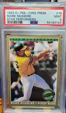 1993 O-Pee-Chee Premier Star Performers Foil Mark McGwire #16 PSA 9
