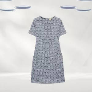 Ex Fat Face Women’s Simone Sea Floral Jersey Dress in Blue (Defect) - Picture 1 of 2