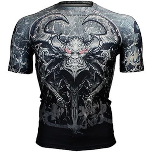 FX-301 GATEKEEPER OF HELL Short Sleeve Compression Base layer MMA Rash guard - Picture 1 of 6