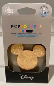NEW Disney Parks Mickey Mouse Ears Make it Pink Gold Glitter PopGrip PopSockets - Picture 1 of 5