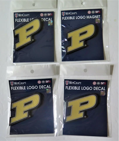 LOT OF FOUR (4) PURDUE BOILERMAKERS, FLEXIBLE MAGNETS FROM WINCRAFT Cover
