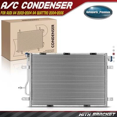 AC Condenser Air Conditioning for Audi A4 2003-2004 A4 Quattro 2004-2006 3.0L - Image 1 of 4