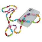 Phone jewelry Bracelet pearls and words 110cm Perla Collection Multicolor