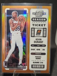 Baloncesto óptico Panini Contenders 2022-2023 Kevin Durant Orange Prizm/49 - Imagen 1 de 2