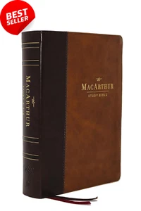 ESV Macarthur Study Bible 2Nd Edition Leathersoft Thumb Indexed Brown - Picture 1 of 12