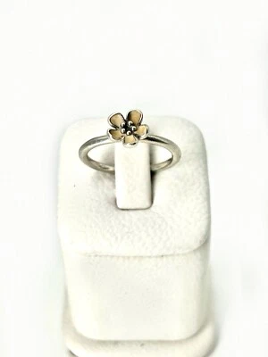 Anel de prata esterlina Pandora flor de cerejeira rosa esmalte flor ALE 925 frete grátis - Imagem 1 de 4