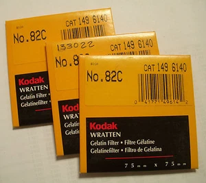 KODAK WRATTEN GELATIN FILTER NO 82C 3" or 75mm Square - Picture 1 of 1