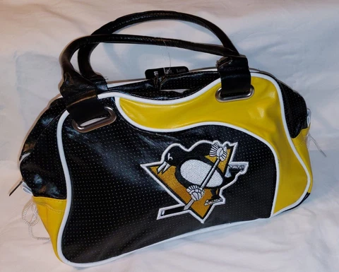 PITTSBURGH PENGUINS TOTE PURSE HAND BAG BOWLER STYLE Cover