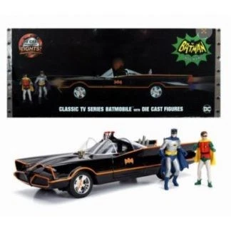 Jada - Batman classic TV Series - Batmobile 1966 1:18 - con 2 figure e luci - Immagine 1 di 4