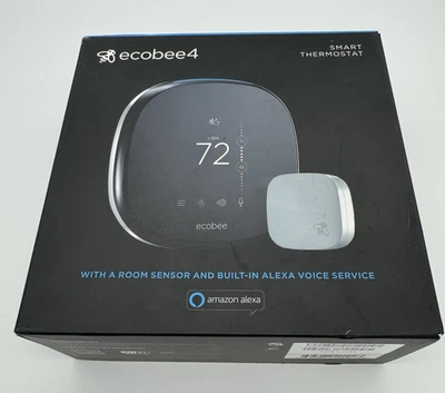 Ecobee 4 Smart Thermostat w A Room Sensor Open box Free Shipping - Image 1 of 4