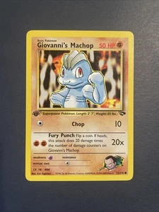 1° Edizione Giovanni’s Machop 72/132 - Sfida Palestra - Near Mint - Foto 1 di 1