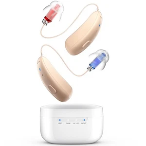 Hearing Aids for Seniors - Rechargeable Behind-The-Ear BTE Hearing Aid with N... - Picture 1 of 8