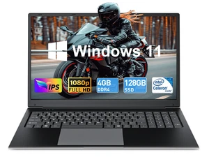 SGIN Portable Windows 11 Laptop 17,3 Zoll IPS 4GB 128GB SSD Intel Dual-Core - Bild 1 von 11