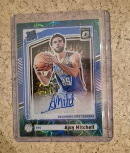 2024-25 OPTIC AJAY MITCHELL RC Oklahoma City Thunder GREEN SCOPE AUTOGRAPH /25 - Bild 1 von 2