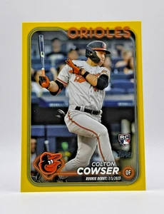 Colton Cowser 2024 Topps Update #US72 Yellow Baltimore Orioles - Picture 1 of 2