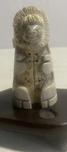 "De colección B. Feliz Alaska Hecho Cuerno de Alce Inuit Niño Sonriente Buena Suerte Dije 2 3/8""" - Imagen 1 de 11