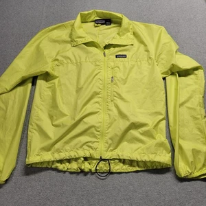 Patagonia Lime Green Zip-up Windbreaker Jacket Size Medium M's Velocity Shell - Picture 1 of 8