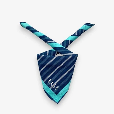 Vintage 90s Elle Homme Handkerchief Neckerchief Striped Pocket Square Scarf - Image 1 of 4