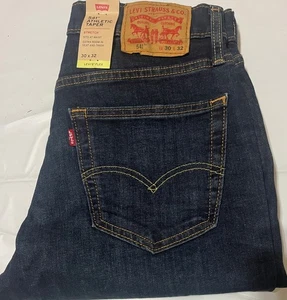 NUEVO CON ETIQUETAS CONJUNTO ATLÉTICO ELÁSTICO CÓNICO LEVI’S FLEX 541 014 PARA HOMBRE @ CINTURA D PANTALÓN VAQUERO AZUL - Imagen 1 de 5