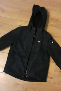Boys Black Winter Warm Fleece Lined Jacket Age 5 - 6 Years #boysjacket #school - Picture 1 of 3