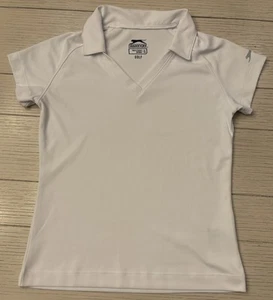 EUC Slazenger Girls Size Small White Collared Dry-Fit Golf Shirt - Picture 1 of 6
