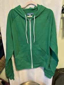 Urban Outfitters Emerald Green Full Zip-Up Hoodie Sweatshirt NWOT| L - Picture 1 of 3
