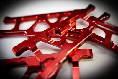 CR (F + R) Red Aluminum A-Arms For Traxxas Slash 4x4, Rustler, Stampede - Image 1 of 4