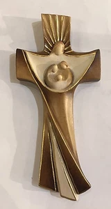 CROCEFISSO con SACRA MIGLIA IN LEGNO SCOLPITO - Imagen 1 de 4