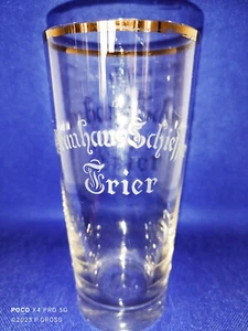 RARITÄT 1/2 L Bierglas um 1900 ? BRAUHAUS SCHIEFFER TRIER selten . - Bild 1 von 7