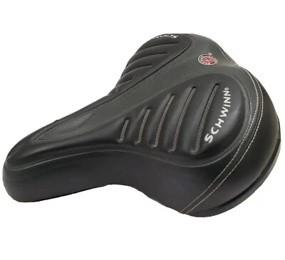 Asiento de bicicleta Schwinn Comfort Pillow Top silla ancha - negro *leer* Foto 1 de 4