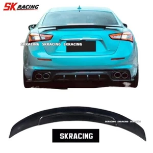 Real Carbon Fiber Rear Trunk Lip Spoiler Wing Fit For Maserati Ghibli 2014-2020 - Imagen 1 de 17