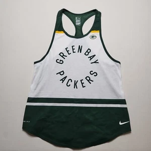 NIke Dri-Fit Team Apparel Green Bay Packers Racer Back Tank Women Size Medium I6 - Picture 1 of 12