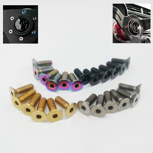 6pcs M5X15mm Titanium Ti Racing Car Steering Wheel Screws  Ti Countersunk Bolts - Picture 1 of 8