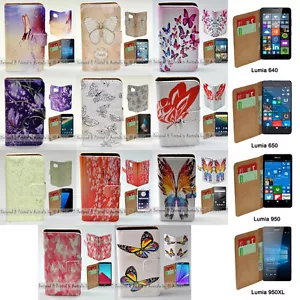 For Nokia Series - Butterflies Theme Print Wallet Mobile Phone Case Cover #1 - Picture 1 of 23