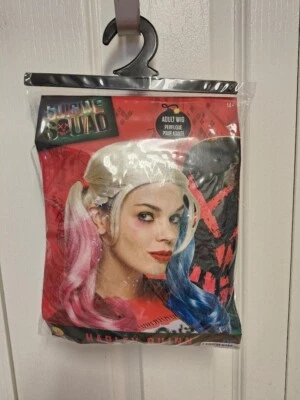 Парик Harley Quinn DC Comics Suicide Squad розовый и синий светлые косички *см. описание. - Изображение 1 из 3