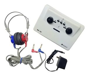 NICE! ~ Maico MA-25 Portable Screening Audiometer w/ Headphones & Adapter #26